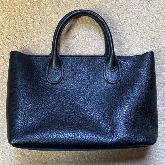 Portland Leather Rainstorm Black Leather Handbag - Picture 2 of 7